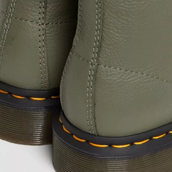 Dr. Martens Olive Green Leather Boots - Picture 8 of 8